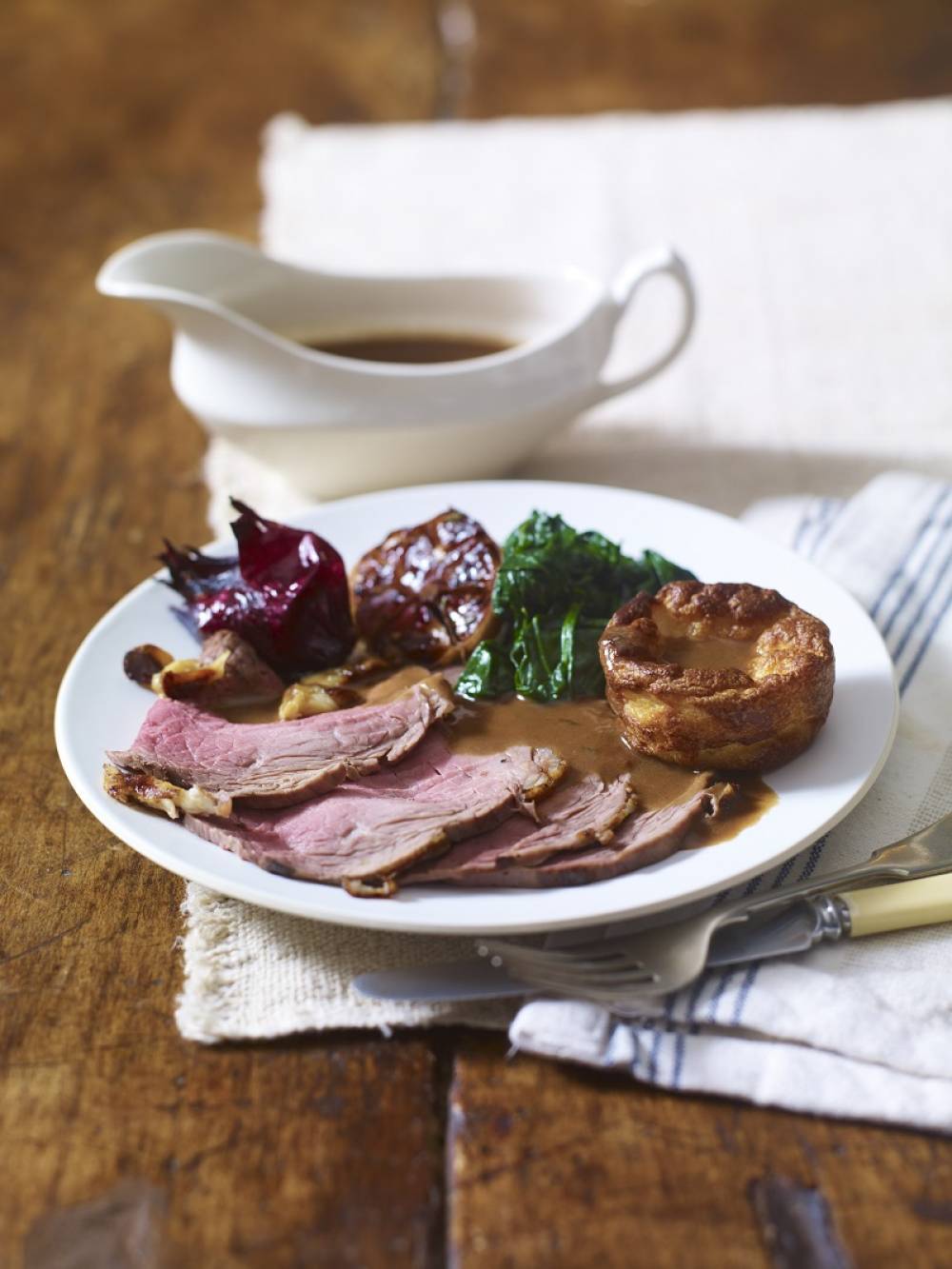 Roast Scotch Beef Silverside with Yorkshire Puddings and Gravy - Beef ...